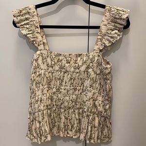 SIR the Label Alba Top in Leaf Print.